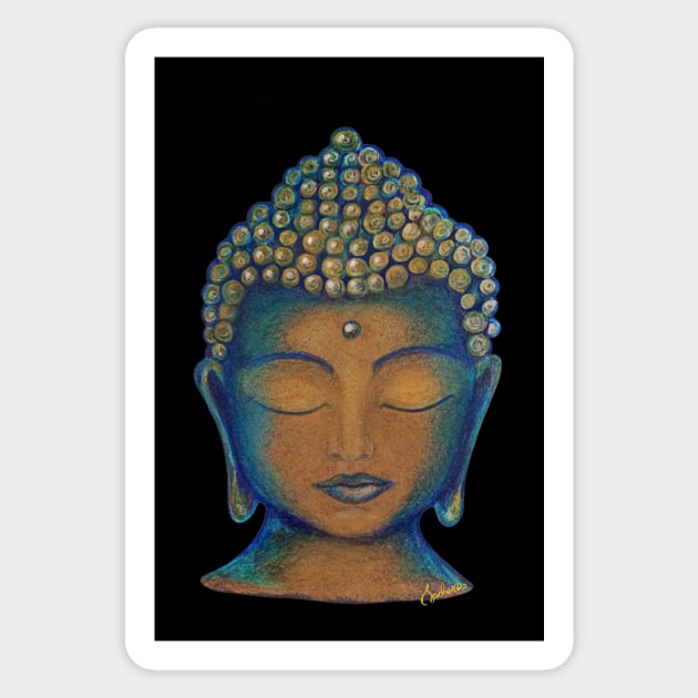 Colourful Buddha Sticker by SaChaSa